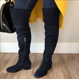 VINCE CAMUTO  NAVY SUEDE OVER THE KNEE BOO…